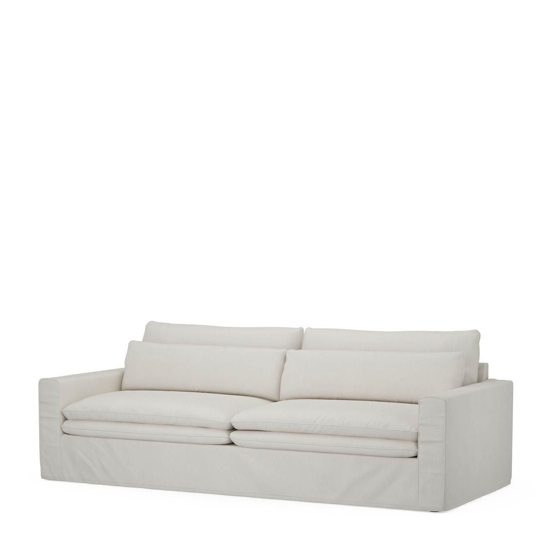 Continental Sofa 3,5 seater, oxford weave, alaskan white