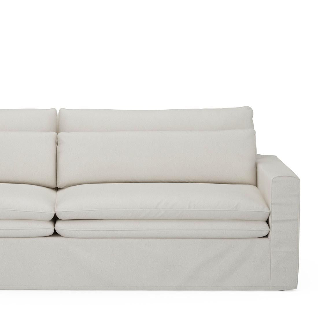 Continental Sofa 3,5 seater, oxford weave, alaskan white